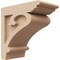 Ekena Millwork 4"W x 8"D x 8"H Classic Mayflower Rough Cedar Woodgrain TimberThane Corbel, Primed Tan CORUR04X08X08MAYRCPR - alternate 1